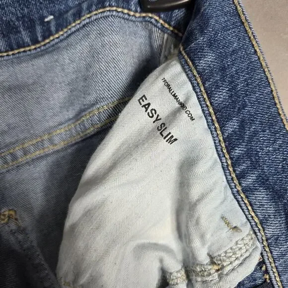 7 For All Mankind Easy Slim Jeans Womens 24 Blue High Rise Straight Stretch - Picture 6 of 11